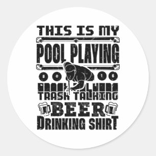 Dit is mijn poolschoen die met bier drinkt ronde sticker