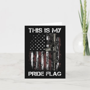 Dit is mijn Pride Flag Pistool USA American 4 juli Kaart