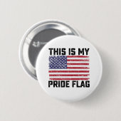 Dit is mijn Pride vlag USA Ronde Button 5,7 Cm (Voorkant /achterkant)