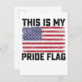 Dit is mijn Pride vlag USA Uitnodiging Briefkaart (Voorkant / Achterkant)