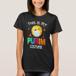 Dit is mijn Purim Costume Funny Jewish Face Masker T-shirt
