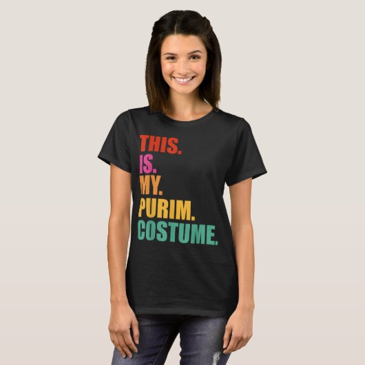 Dit is mijn Purim Costume grappige joods T-shirt (Voorkant volledig)