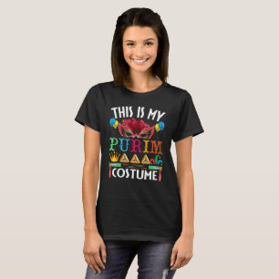 Dit is mijn Purim Costuum Jwish Happy Purim T-shirt