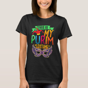 Dit is mijn Purim-kostuum Joods Fijne Purim Feestd T-shirt