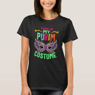 Dit is mijn Purim-kostuum Joods Fijne Purim-feestd T-shirt