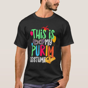 Dit is mijn Purim-kostuum Joods Fijne Purim Hamant T-shirt