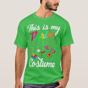 Dit is mijn Purim-kostuum Joods Fijne Purim Hamant T-shirt