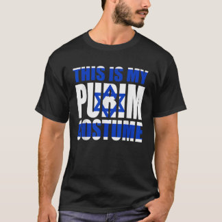 Dit is mijn Purim kostuum Joodse Israël vlag cadea T-shirt
