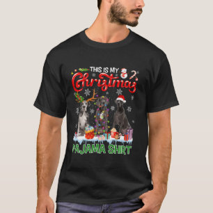 Dit is mijn pyjama Shirt Santa Great Dane Dogs Lov