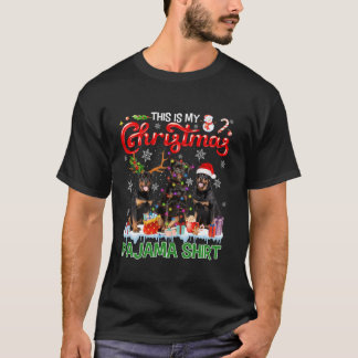 Dit is mijn pyjama Shirt Santa Rottweiler Dogs Lov