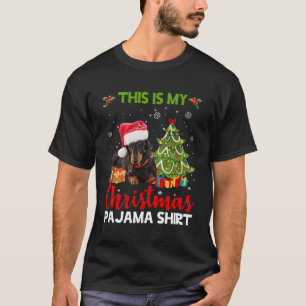Dit is mijn pyjama teckel kerstman voor Kerstmis T-shirt