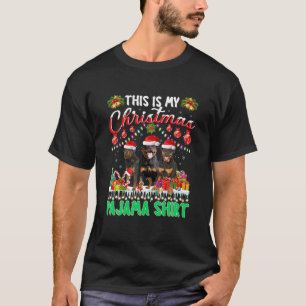 Dit is mijn Rottweiler Dog Kerstmis Pajama Pasen P T-shirt