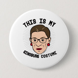 Dit is mijn Ruth Bader Ginsburg Costume — Verkie Ronde Button 7,6 Cm