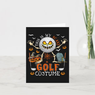 Dit is mijn Scary Golf Costume Halloween Skeleton Kaart