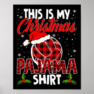 Dit is mijn Schattigee kerstpyjama Santa Plaid Vol Poster