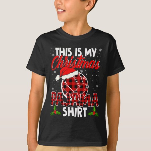 Dit is mijn Schattigee kerstpyjama Santa Plaid Vol T-shirt (Voorkant)