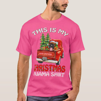 Dit is mijn Shirten kerstboxertruck rood T-shirt