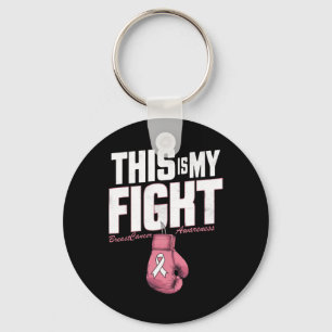 Dit is mijn strijd tegen borstkanker Awareness Box Sleutelhanger