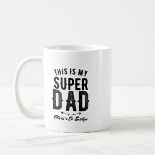 Dit is mijn Super Pa gepersonaliseerde Vaderdag Koffiemok