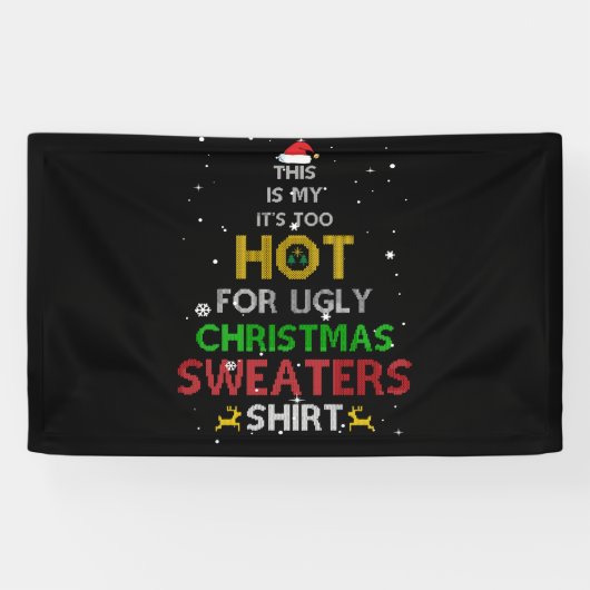 Dit is mijn te warme kerstavond. spandoek (Horizontaal)