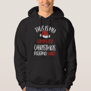 Dit is mijn timmerman kerst pyjama kerstmuts hoodie