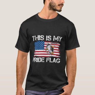 Dit is mijn trots Amerikaanse vlag 4th of July Pat T-shirt