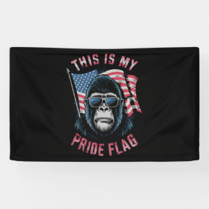 Dit is mijn trotsvlag Amerikaanse vlag Bigfoot Spandoek