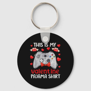 Dit is mijn Valentijn Pajama Gamer Video Games Val Sleutelhanger