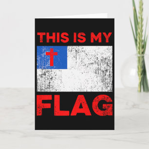 Dit Is Mijn Vlag - Christelijk Jezus Kruis Premium Kaart