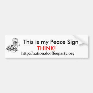 Dit is mijn Vredesteken Bumpersticker