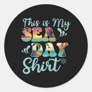Dit is mijn Zee dag Funny Family zomervakantie Ronde Sticker