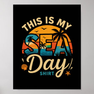 Dit Is Mijn Zee Dag T-shirt Funny Cruise Familie M Poster