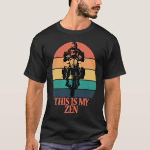 Dit is mijn Zen Retro Sunset Motorcycle Adventure T-shirt