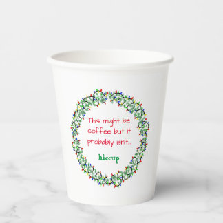 Dit is misschien een koffieachtig gezegde kop. papieren bekers