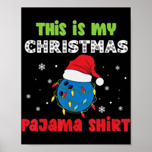 Dit is m'n kerstcadeajama Bowling Fun kerst Poster