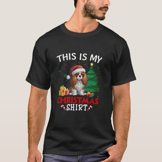 Dit is My Cavalier King Charles Spaniel Dog Santa T-shirt (Voorkant)