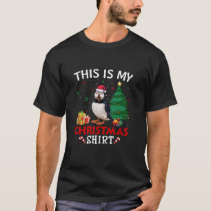 Dit is My Puffin Santa Hat Christmas Pajama T Shi T-shirt