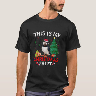Dit is My Puffin Santa Hat Christmas Pajama T Shi T-shirt