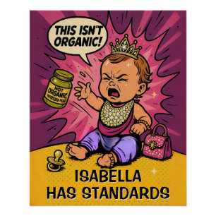 "Dit is niet biologisch!" Diva Baby - Grappig Pop Perfect Poster