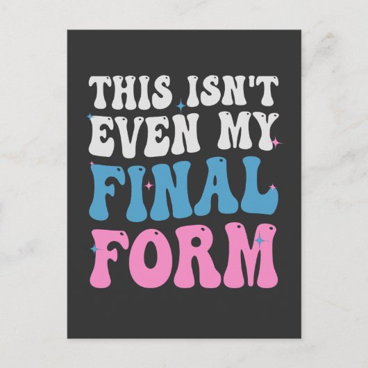 Dit is niet eens mijn Final Form Funny Transgender Uitnodiging Briefkaart (Voorkant)