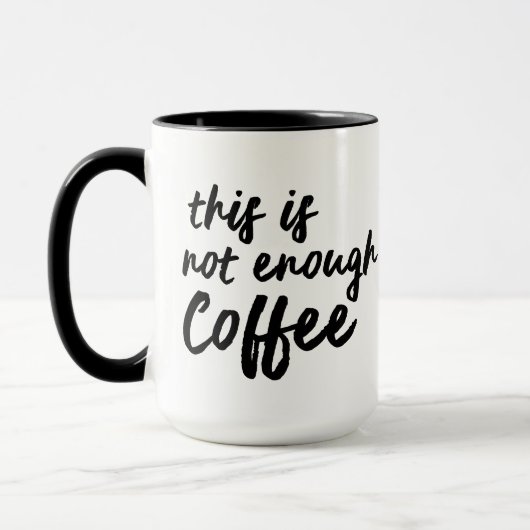 Dit is niet genoeg koffie Mok, grappig eigenzinnig Mok (Links)