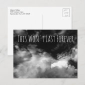 "Dit is niet het laatste ooit" zwarte en witte wol Briefkaart (Voorkant / Achterkant)