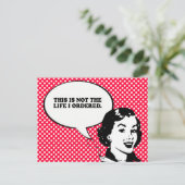 DIT IS NIET HET LEVEN DAT IK T-shirt HEB BESTELD Briefkaart (Staand voorkant)