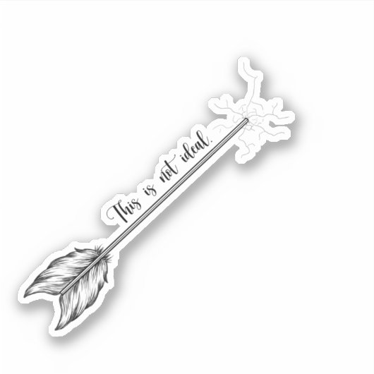 Dit is niet ideaal Sticker – Z&W (Voorkant)