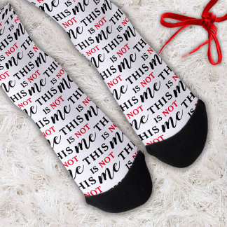 Dit is NIET ik | Trendy Humoristische Typografie G Sokken