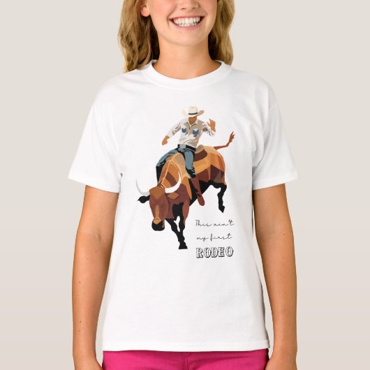 Dit is niet mijn eerste RODEO: Bull rider T-shirt (Voorkant)