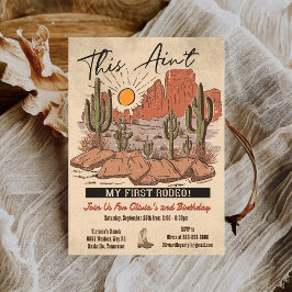 Dit is niet mijn eerste Rodeo Cowboy verjaardagsfe Kaart