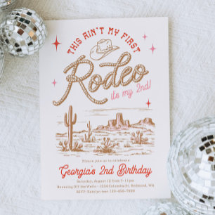 Dit is niet mijn eerste rodeo-uitnodiging kaart