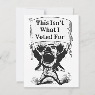 Dit is niet waar ik voor heb gestemd briefkaart