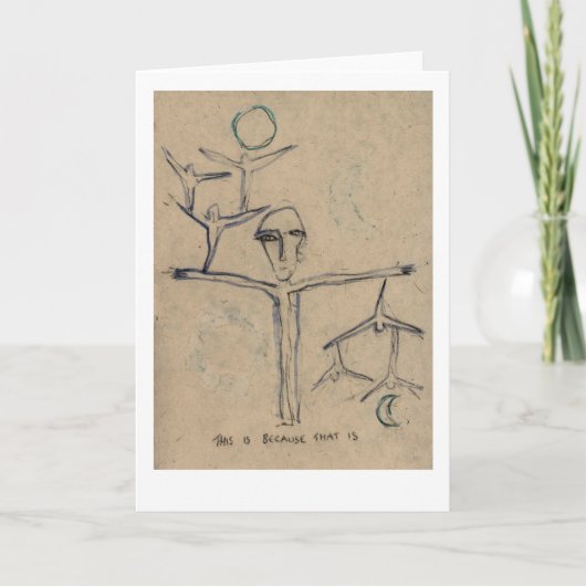 Dit is omdat dat is - Boeddha onderricht Kaart (Voorkant)